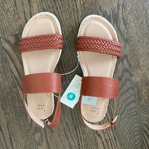 NEVER WORN- 8- A New Day Brown Braided Sandals